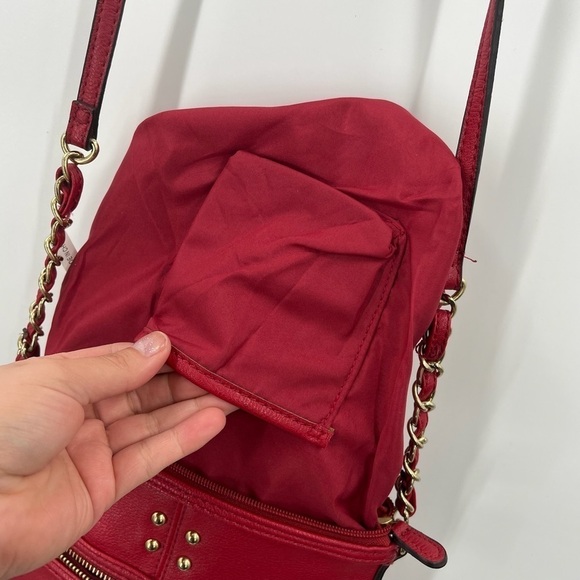 Nicole NICOLE MILLER 'Randy' Crossbody Handbag Purse - Red - Picture 7 of 7
